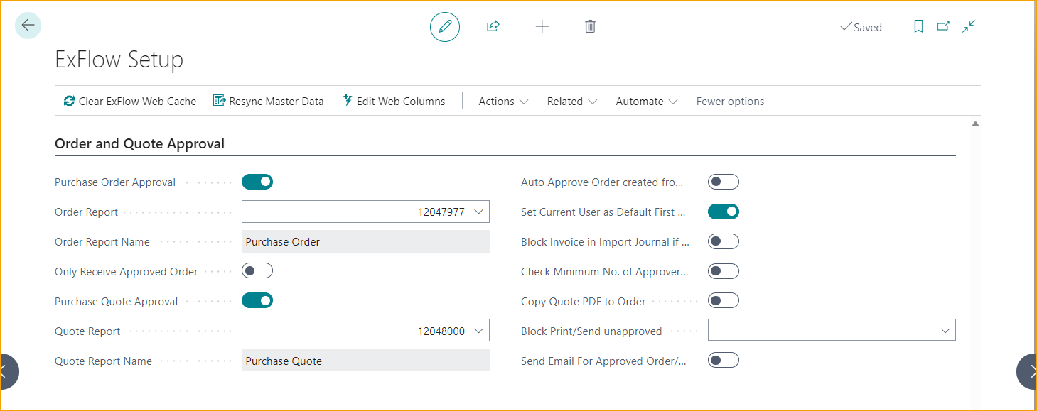 Configuración de ExFlow