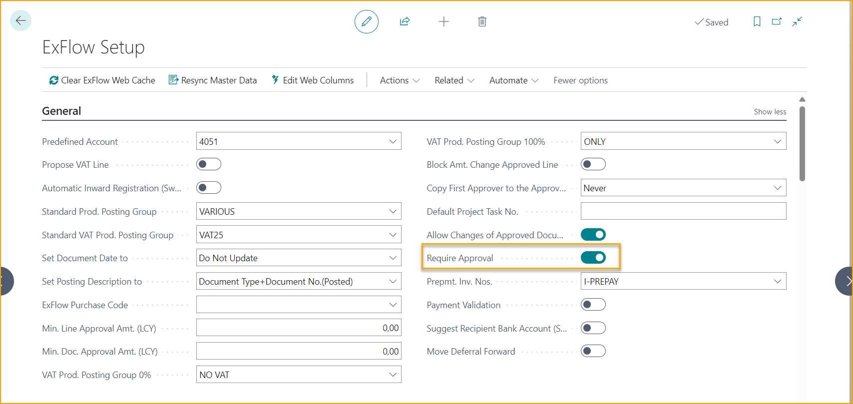 Configuración de ExFlow