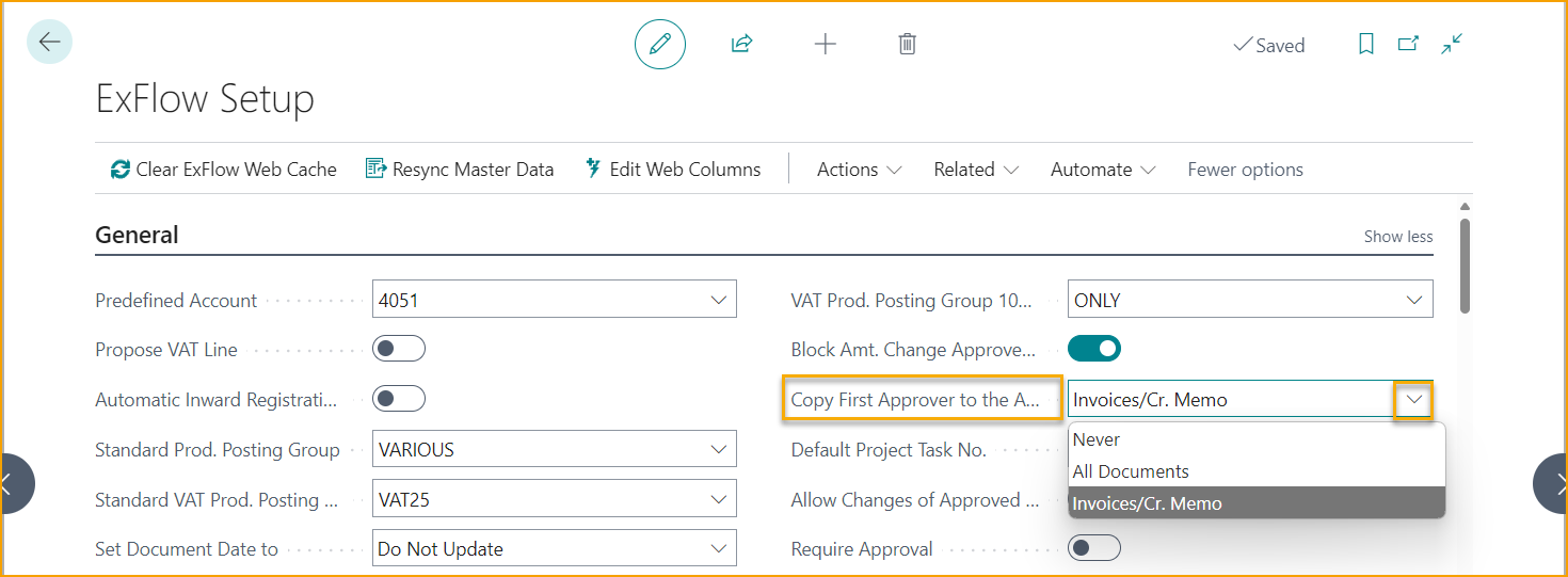 Configuración de ExFlow