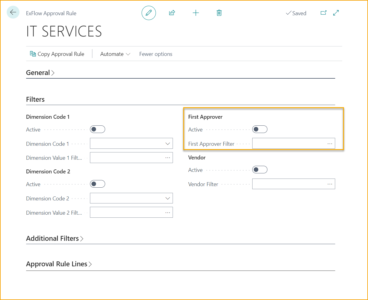 Configuración de ExFlow