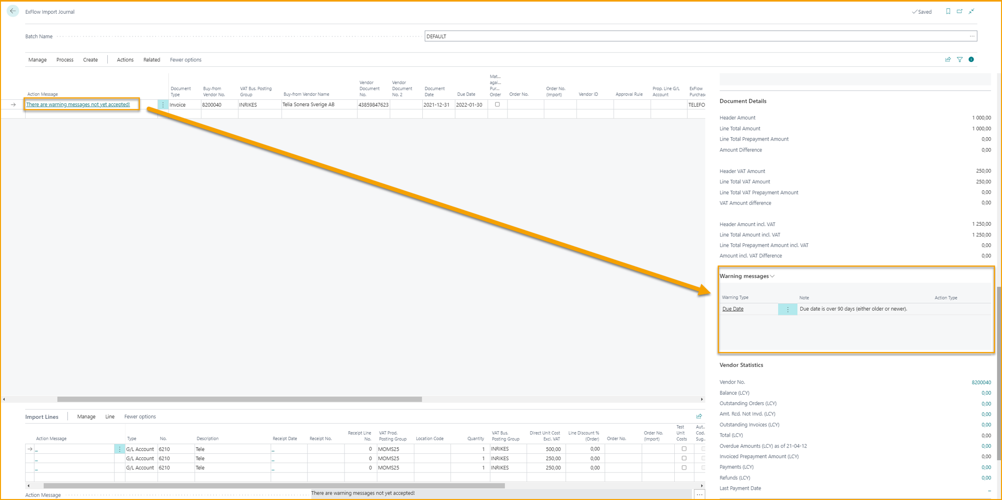 Diario de Importación de ExFlow