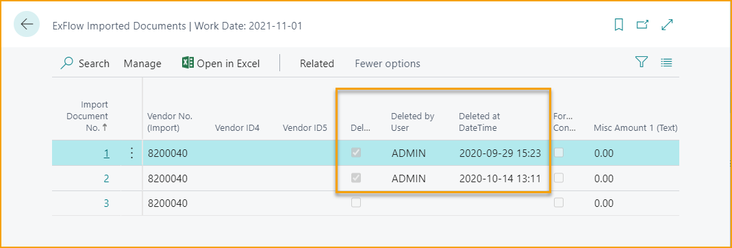 Documentos Importados de ExFlow