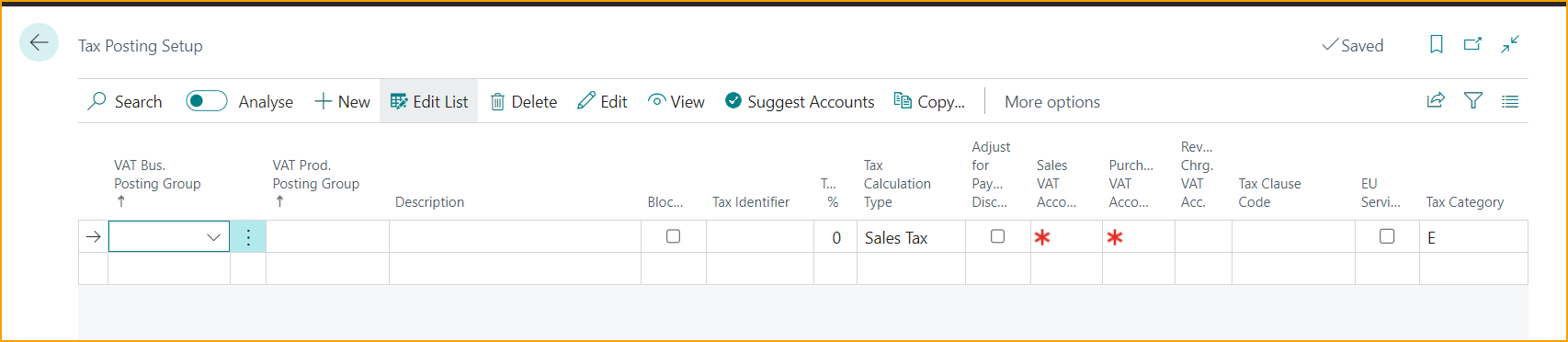 Configuración de Publicación de IVA - Localización EE.UU.