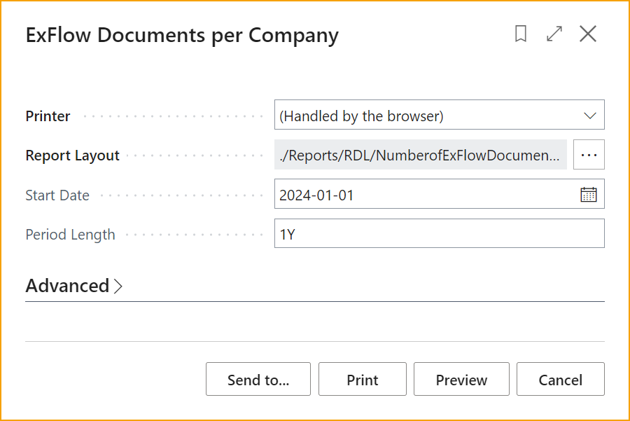 Informe - Documentos de ExFlow por Empresa