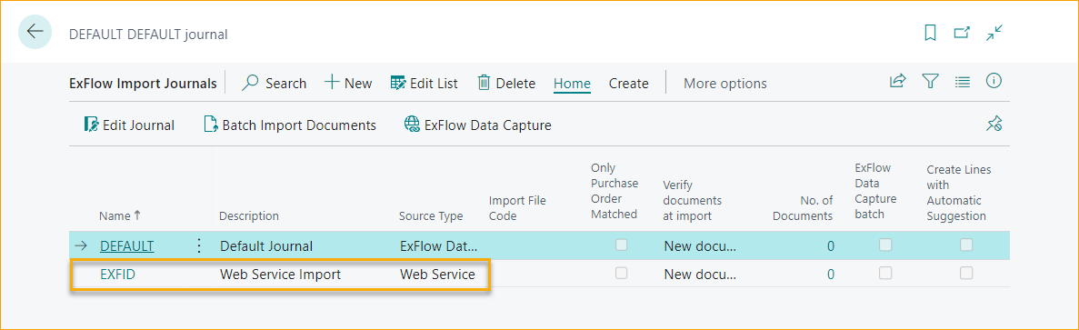 Diarios de Importación de ExFlow