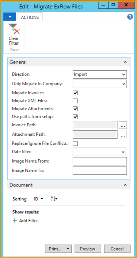 Actualizar y migrar datos de ExFlow