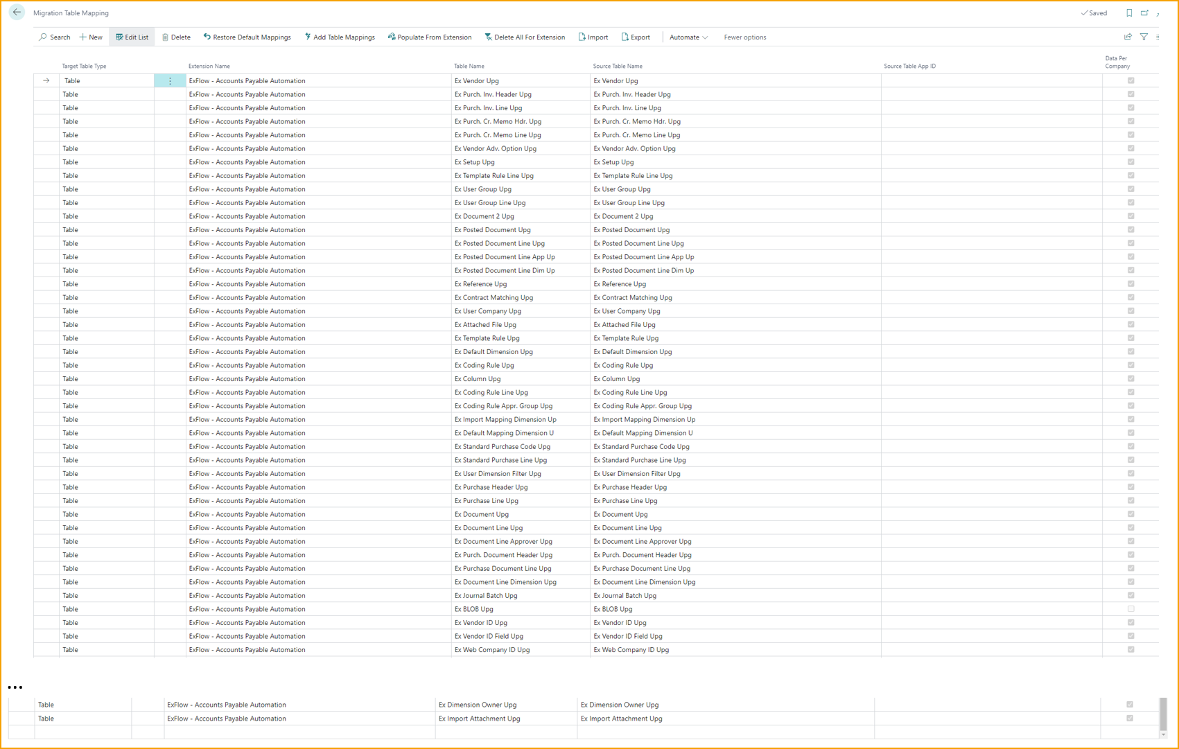 Actualizar y migrar datos de ExFlow