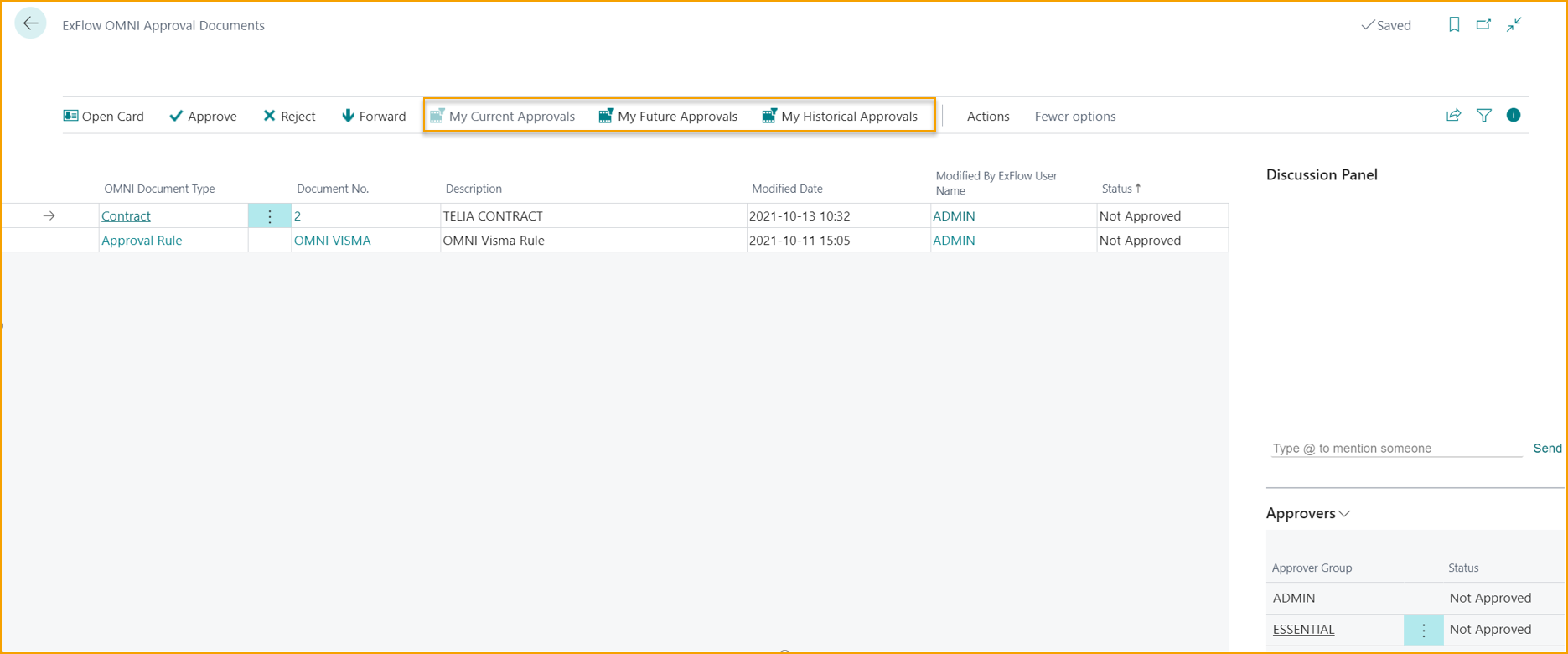 Documentos de Aprobación OMNI de ExFlow