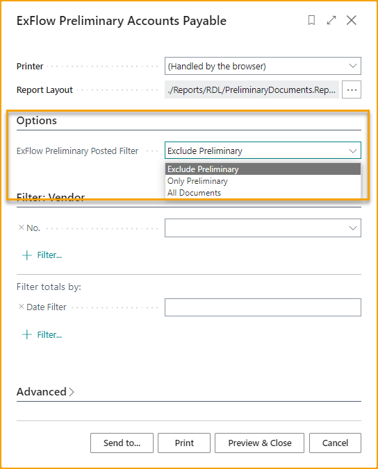 ExFlow Cuentas por Pagar Preliminares