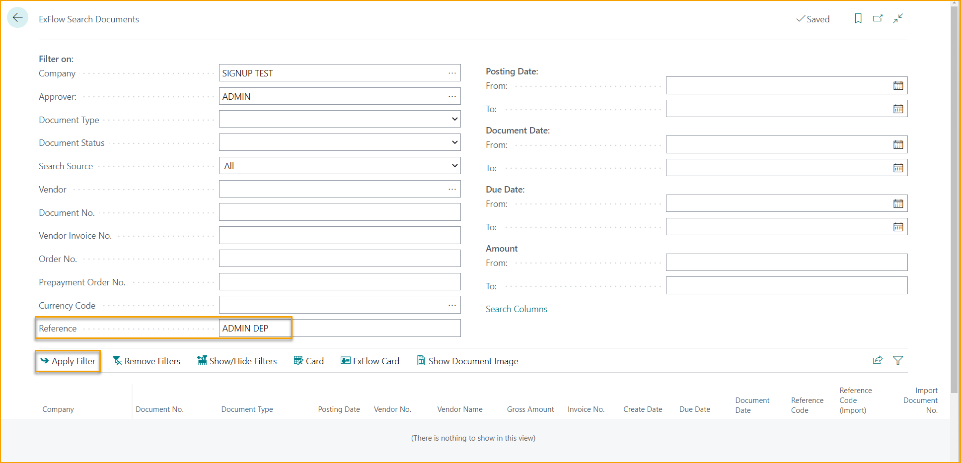 Buscar Documentos de ExFlow