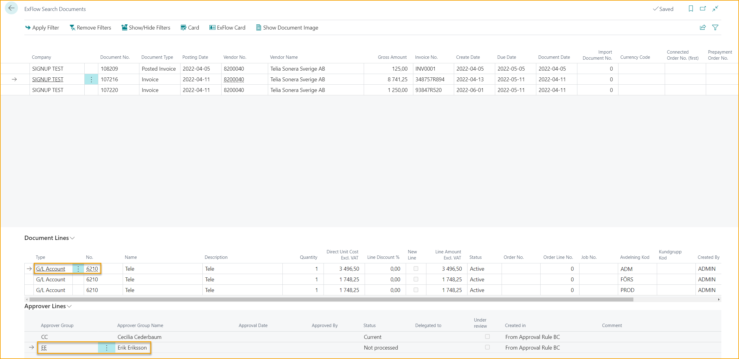 Buscar Documentos de ExFlow