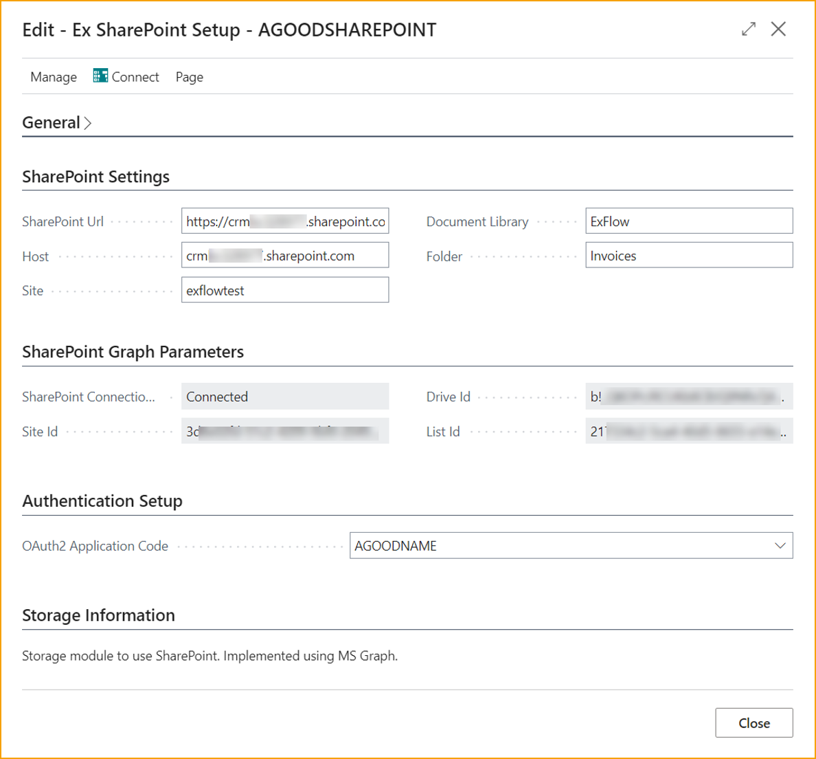 Configuración de ExFlow SharePoint