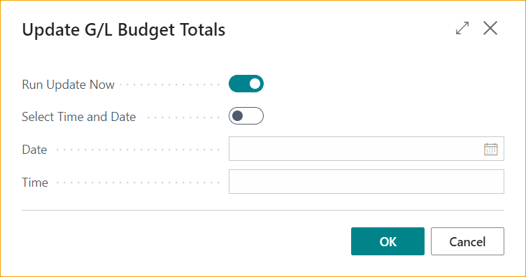 Configuración del Control Presupuestario G/L de ExFlow