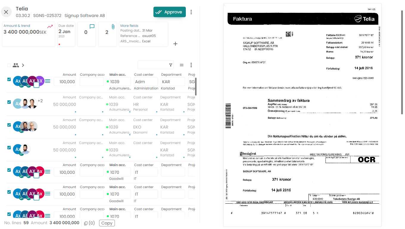 ExFlow Approval Status